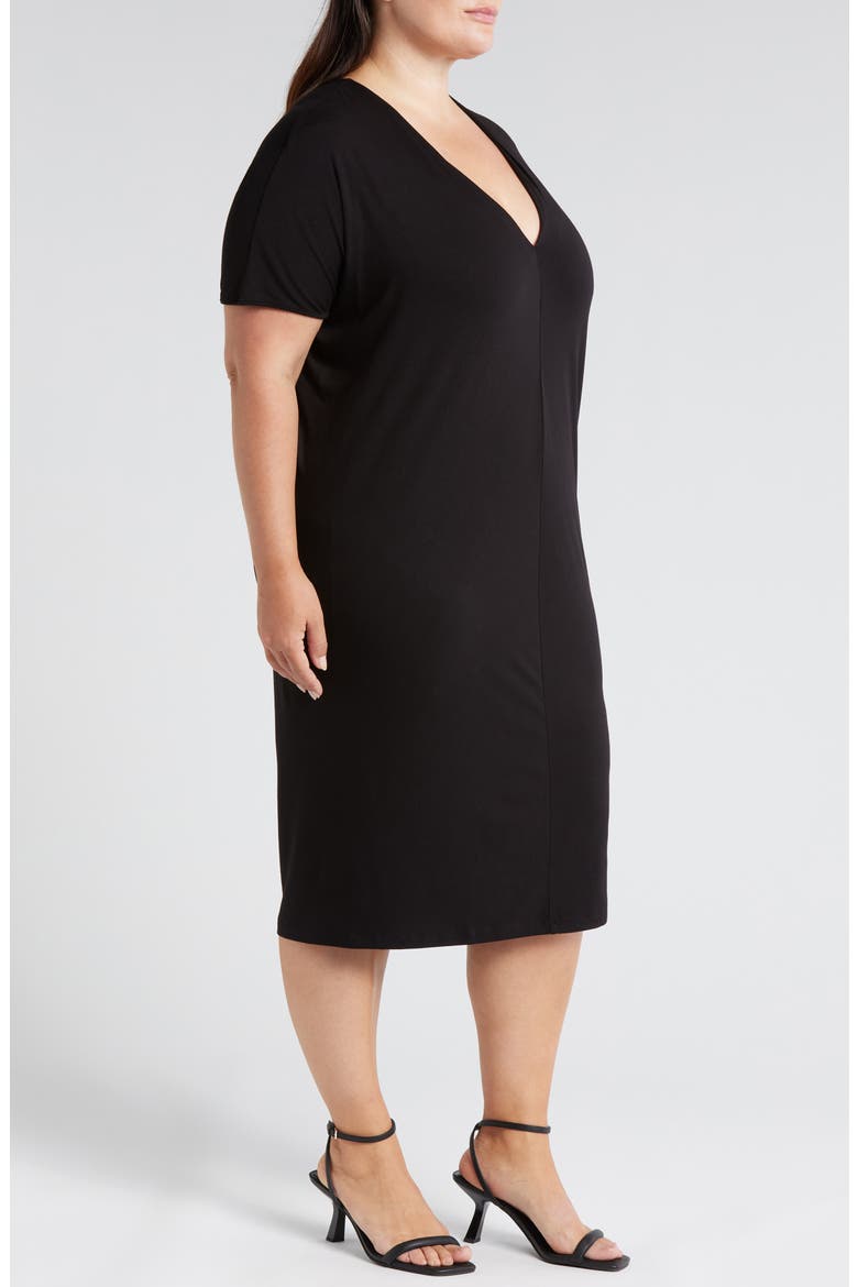 Teresa Jersey Shift Dress, Alternate, color, BLACK