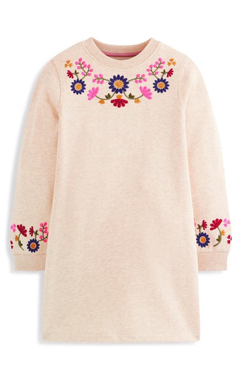 Kids' Ida Embroidered Sweatshirt Dress