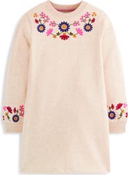 Mini Boden Kids' Ida Embroidered Sweatshirt Dress