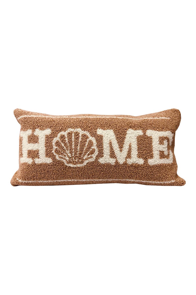 Home Shell Throw PIllow, Main, color, TAN WHITE