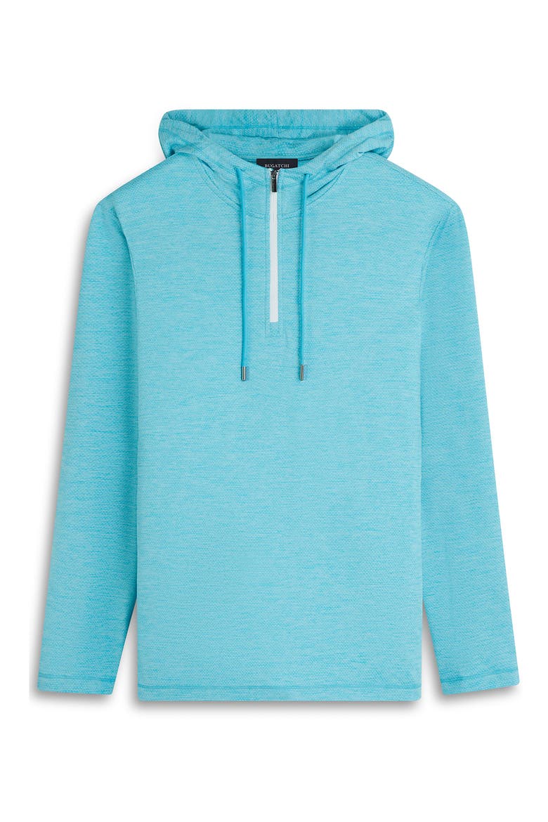 Quarter Zip Performance Hoodie, Alternate, color, AQUA