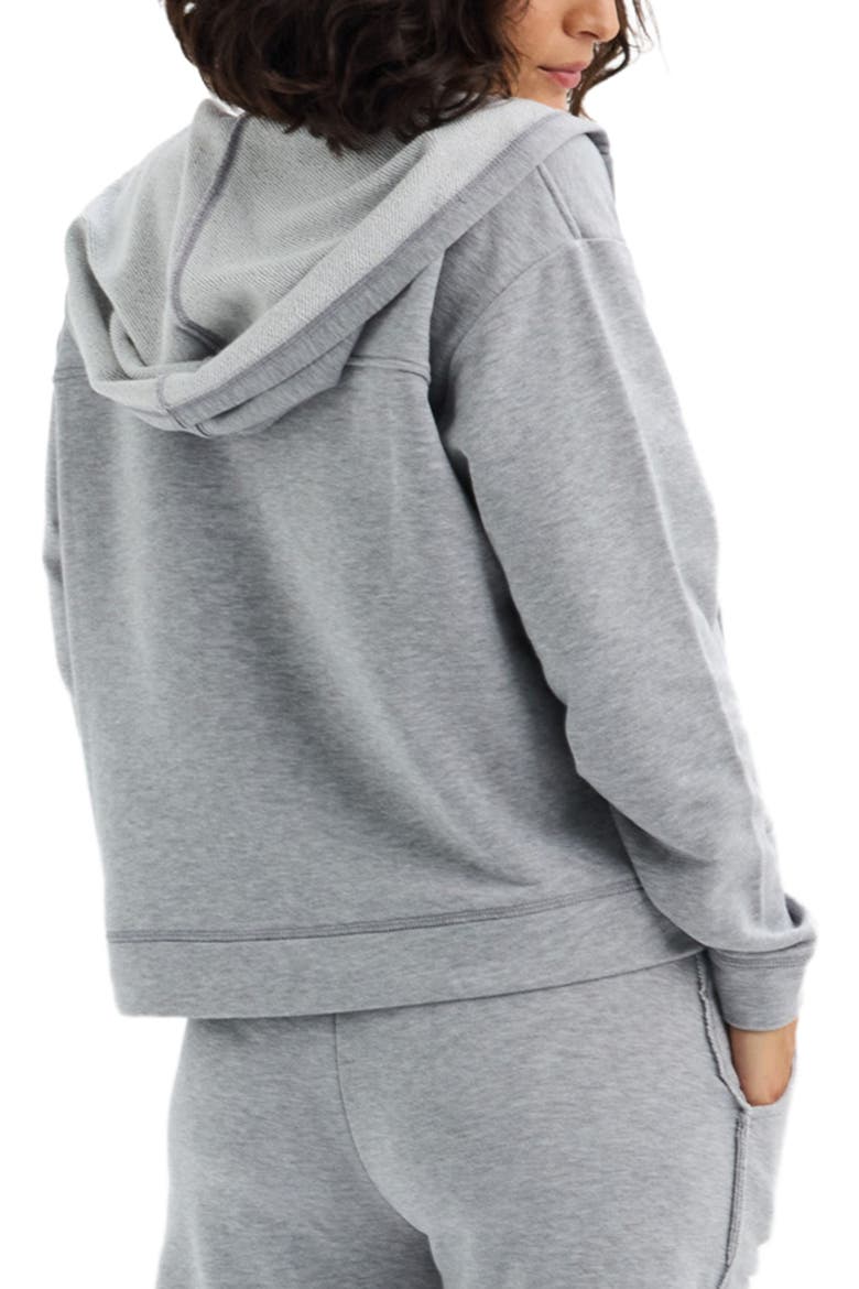The Zoey Nursing Hoodie, Alternate, color, Grey Melange