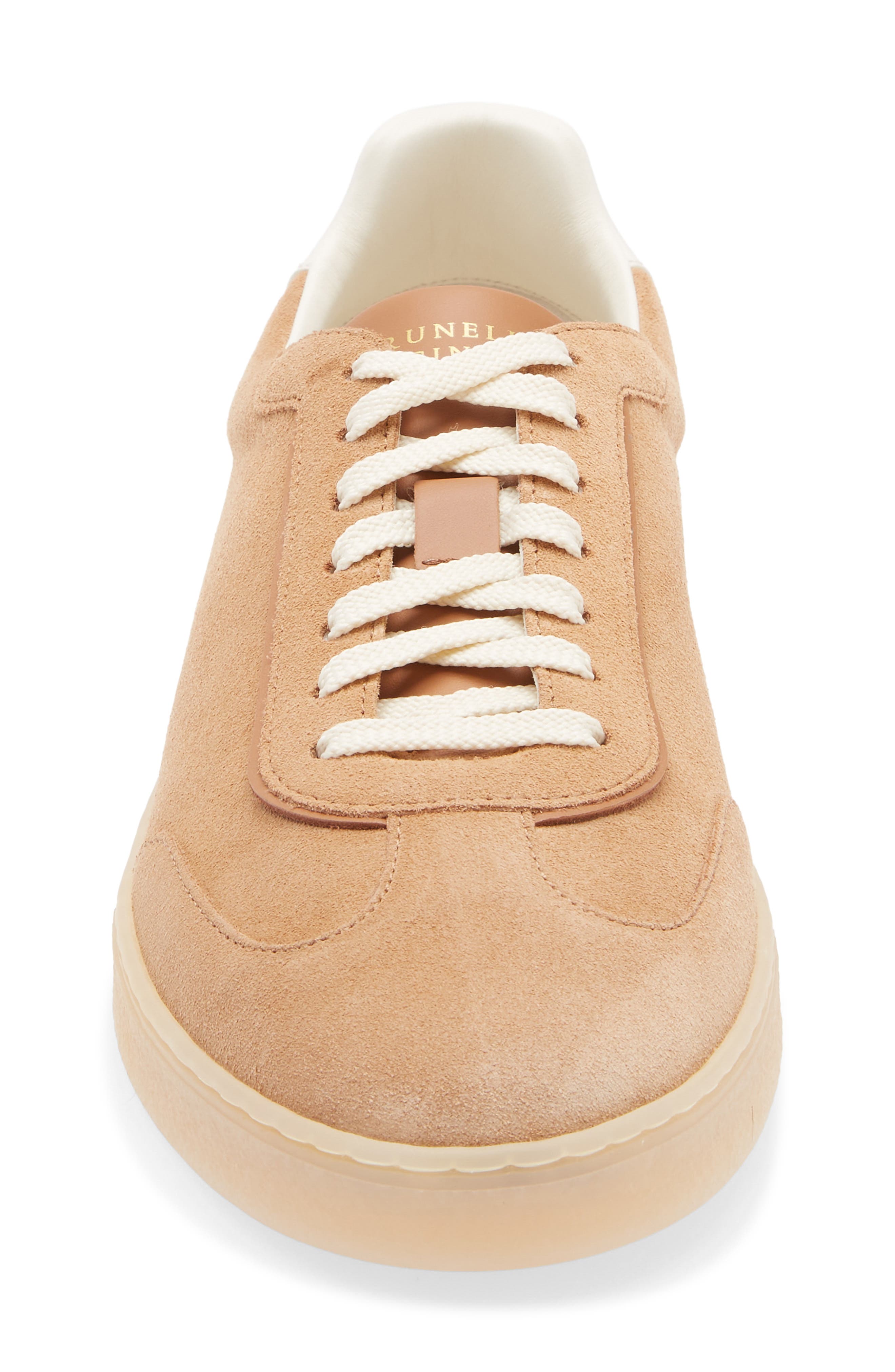 Brunello Cucinelli T-Toe Low Top Sneaker, Alternate, color, Cfj44 Light Tan Brown
