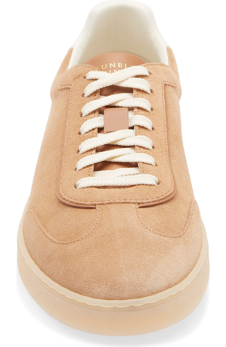 Brunello Cucinelli T-Toe Low Top Sneaker, Alternate, color, Cfj44 Light Tan Brown