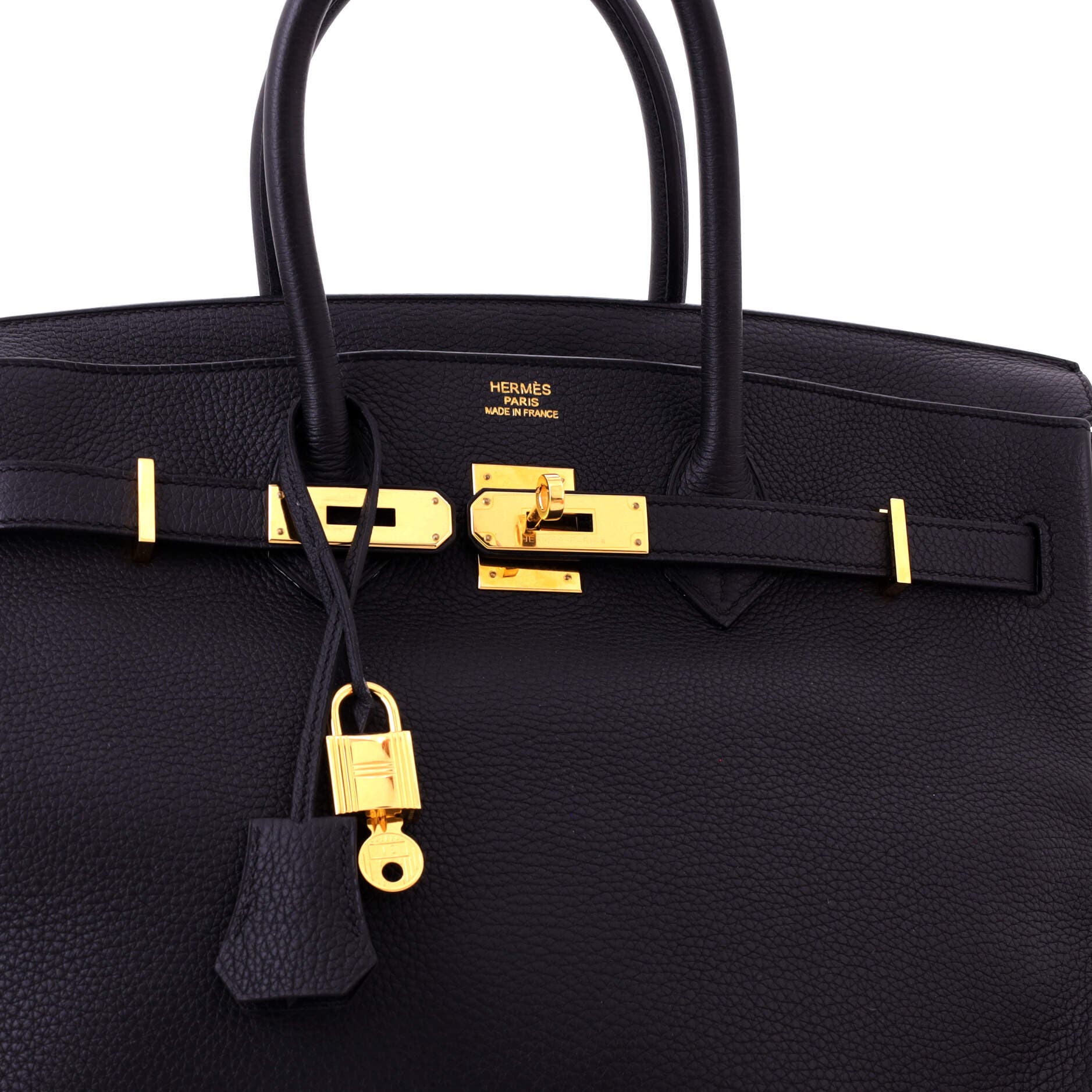Pre-Owned Hermes Birkin Handbag Black Togo with Gold Hardware 35, Alternate, color, Noir