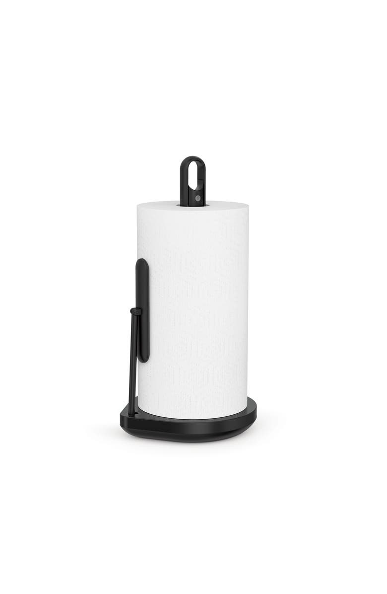 simplehuman paper towel holder with spray, Alternate, color, Matte Black