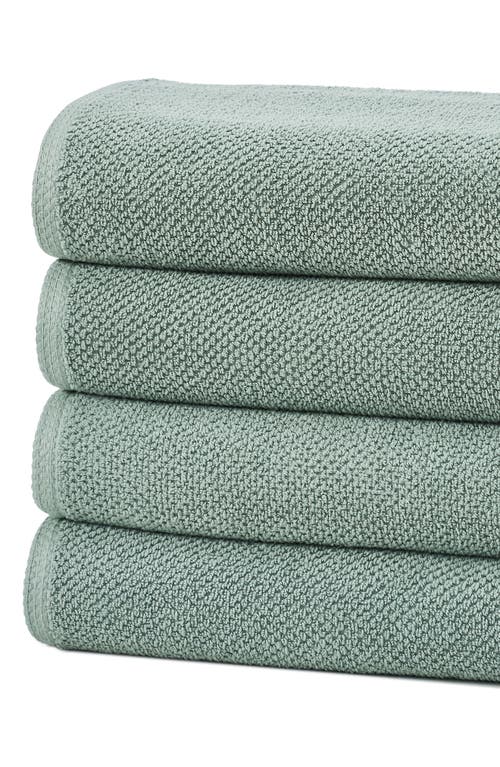 Woven & Weft Cotton 4-pack Textured Bath Towel Set