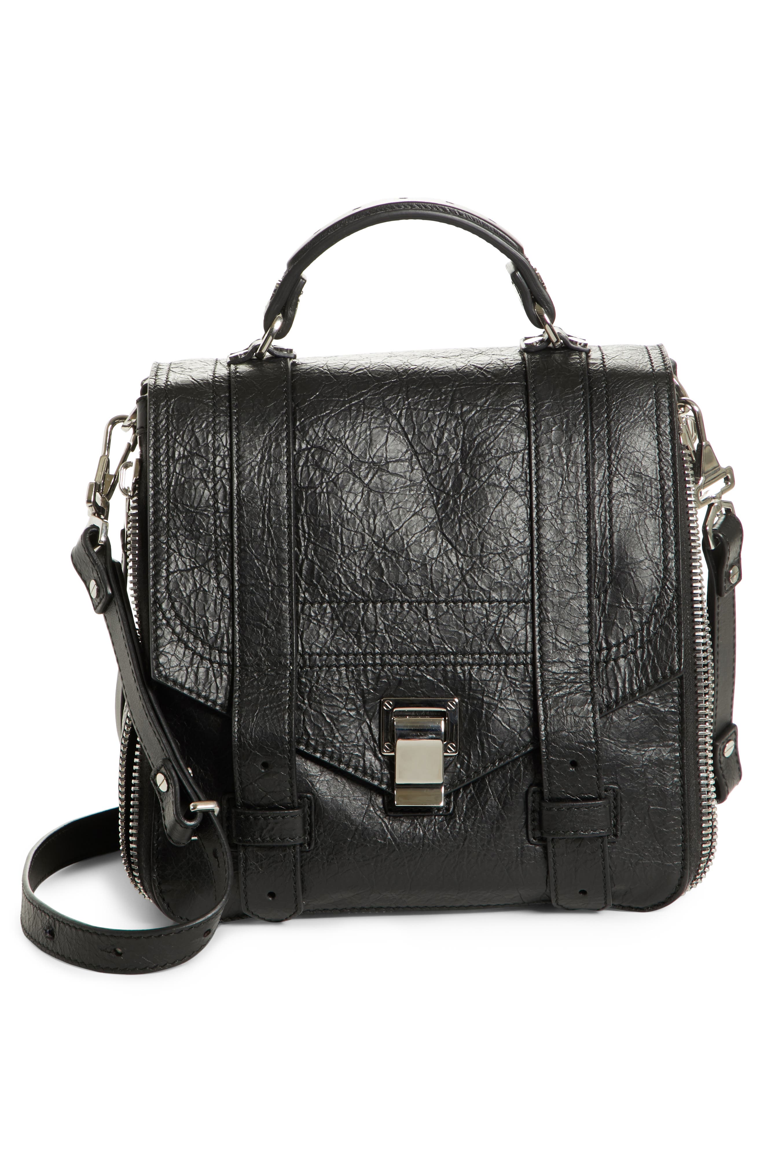 Proenza Schouler PS1 Leather Convertible Backpack, Alternate, color, 