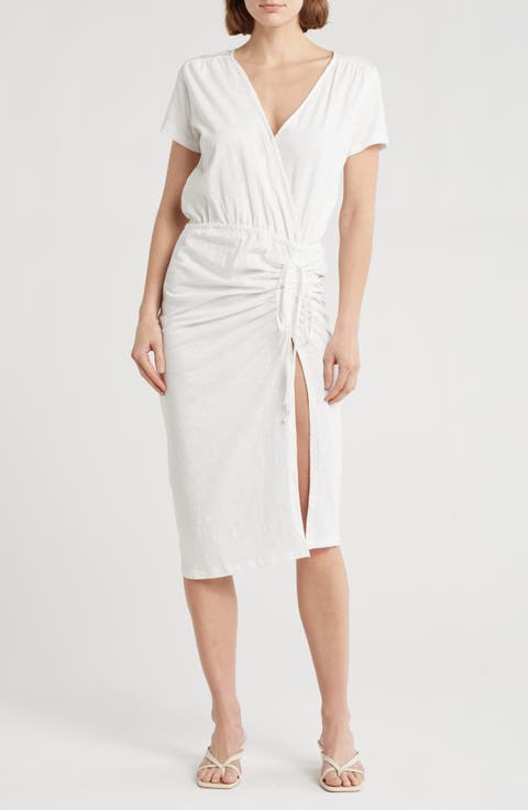 Sharon Surplice V-Neck Organic Cotton Dress