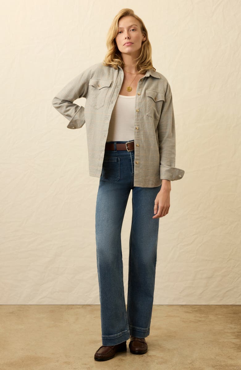 Faherty Nazaré Relaxed Flannel Button-Up Shirt, Alternate, color, Canyon Plaid