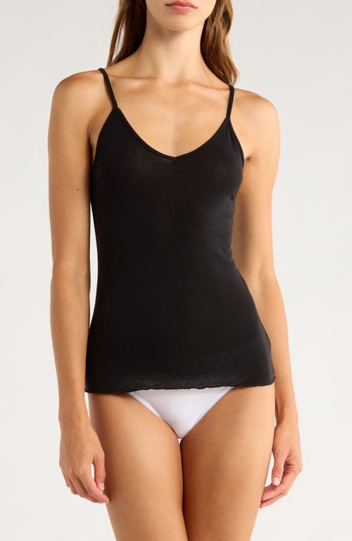Nordstrom Luxe Layering Cotton Blend Camisole In Black