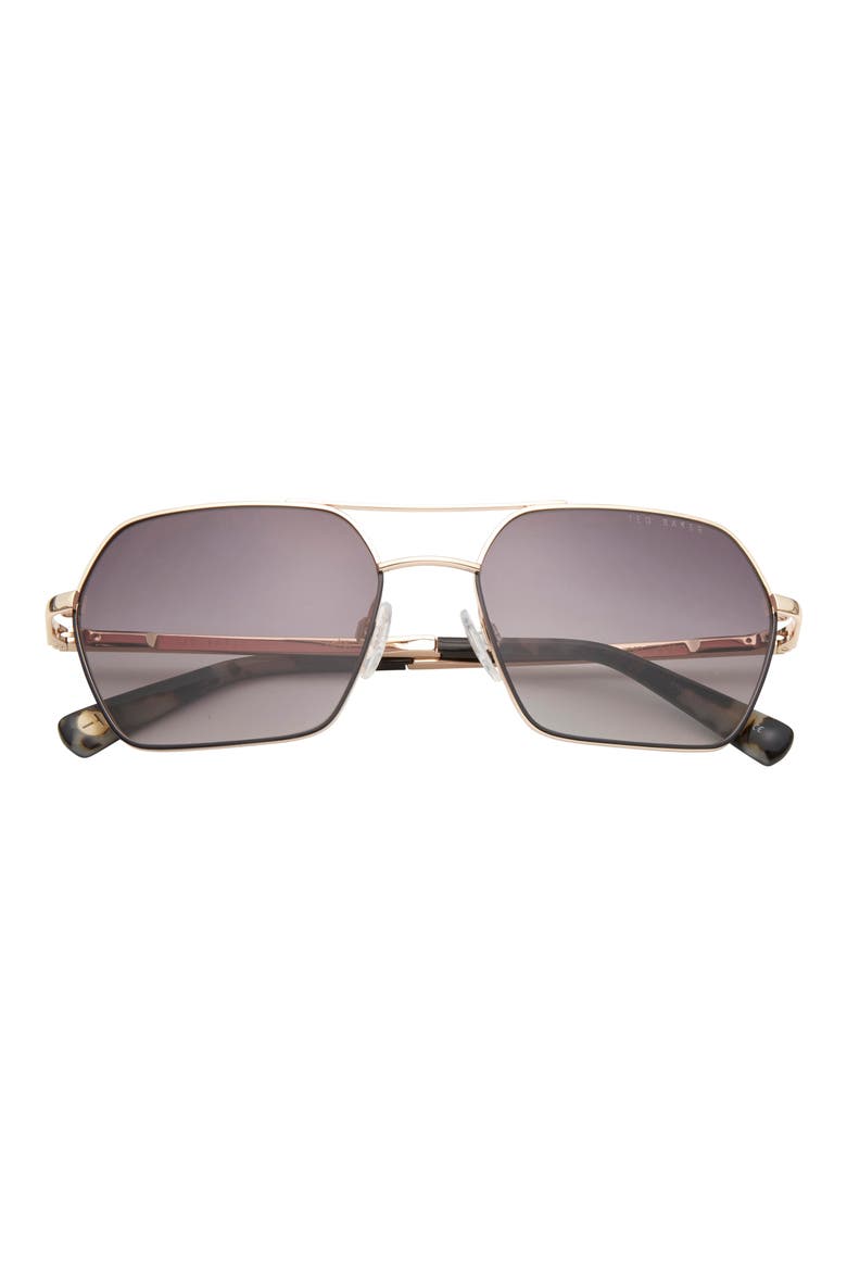 56mm Geometric Sunglasses, Main, color, GOLD