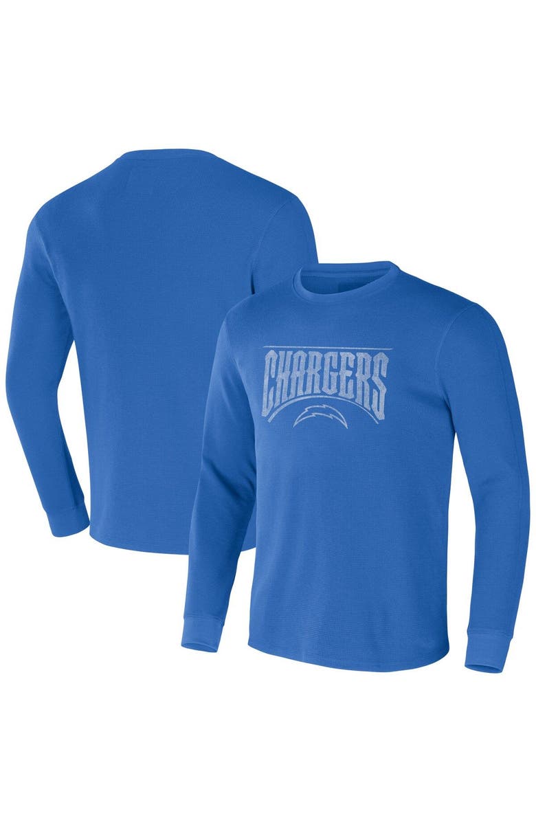 NFL X DARIUS RUCKER Men's NFL x Darius Rucker Collection by Fanatics Powder Blue Los Angeles Chargers Long Sleeve Thermal T-Shirt, Main, color,