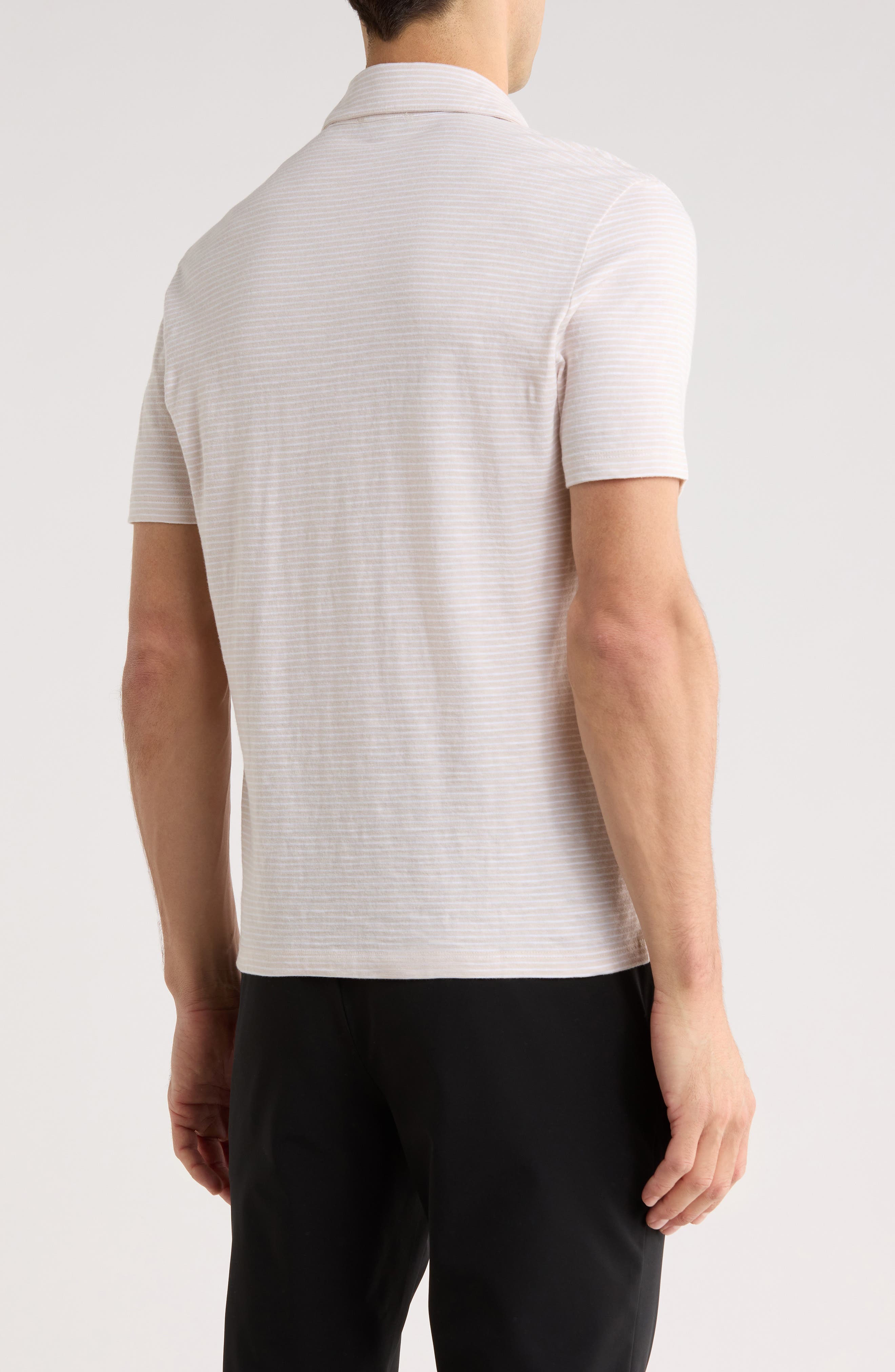 Stripe Cotton Slub Polo - image 2