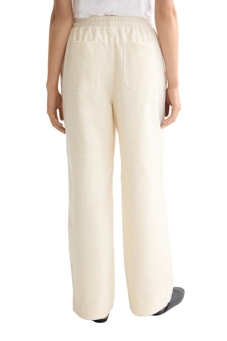 Noa High Waist Drawstring Corduroy Pants, Alternate, color, EGGNOG