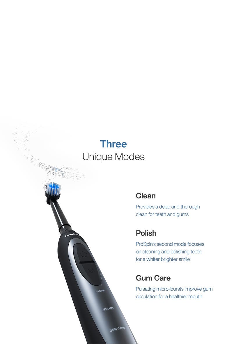 AQUASONIC ProSpin Ultra Whitening & Plaque Removing Electric Toothbrush Set, Alternate, color, 