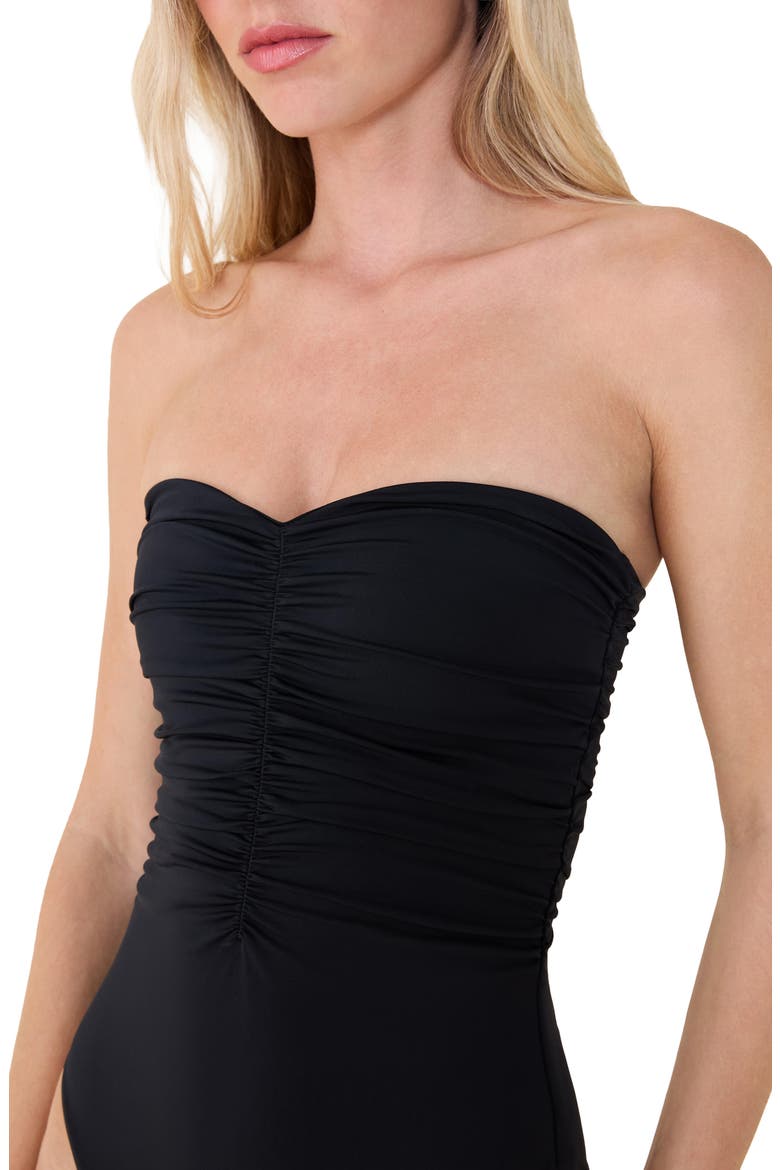 Pana Strapless One-Piece Swimsuit, Alternate, color, BLACK