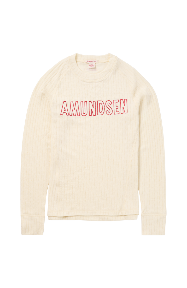 Amundsen Hero's Hide Crew Neck Womens, Main, color, Natural/Logo