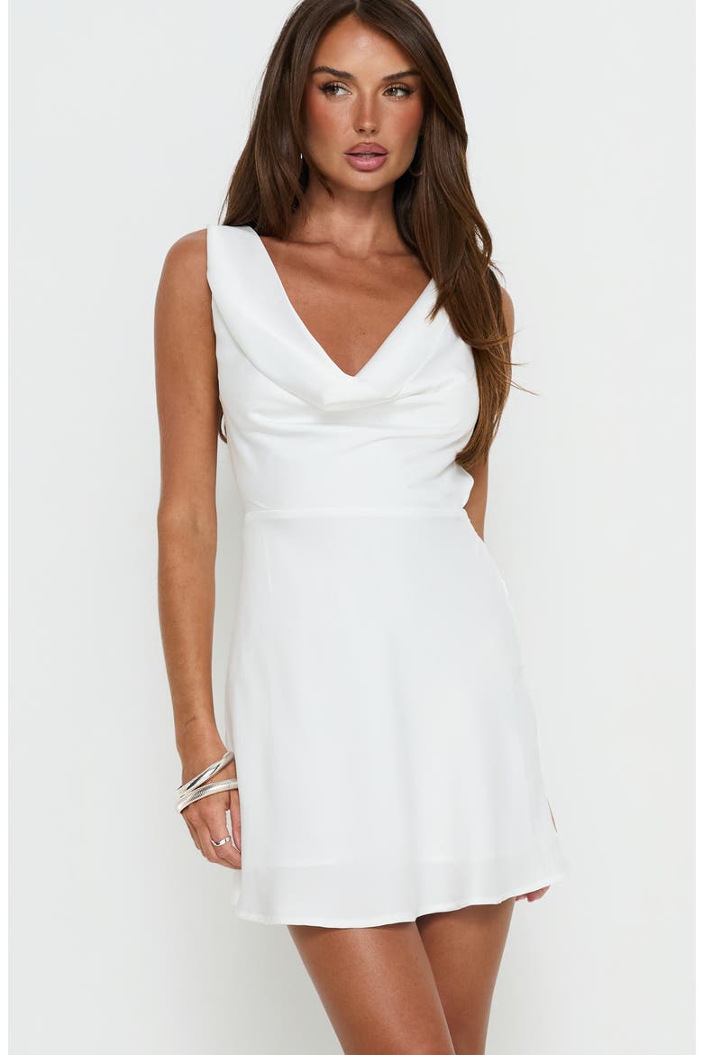 Rozalinda Open Back Minidress, Alternate, color, WHITE