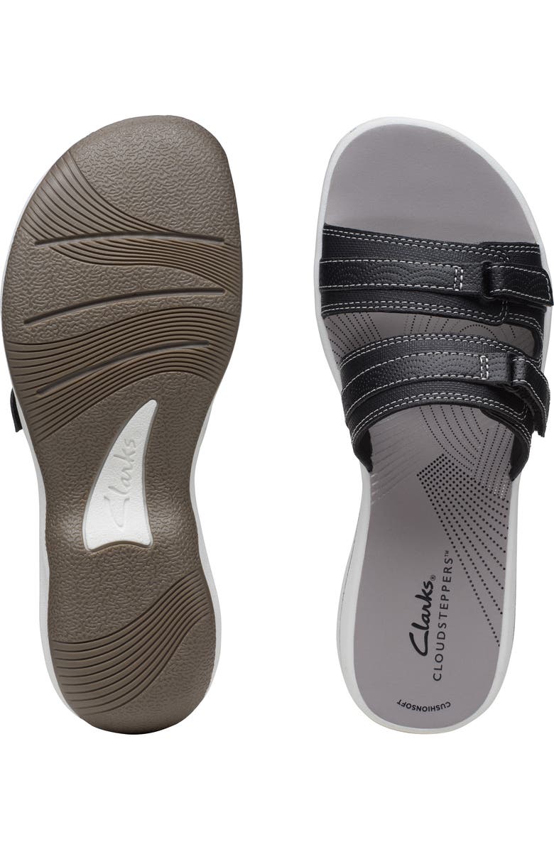 Clarks<sup>®</sup> Breeze Piper Slide Sandal, Alternate, color, Black