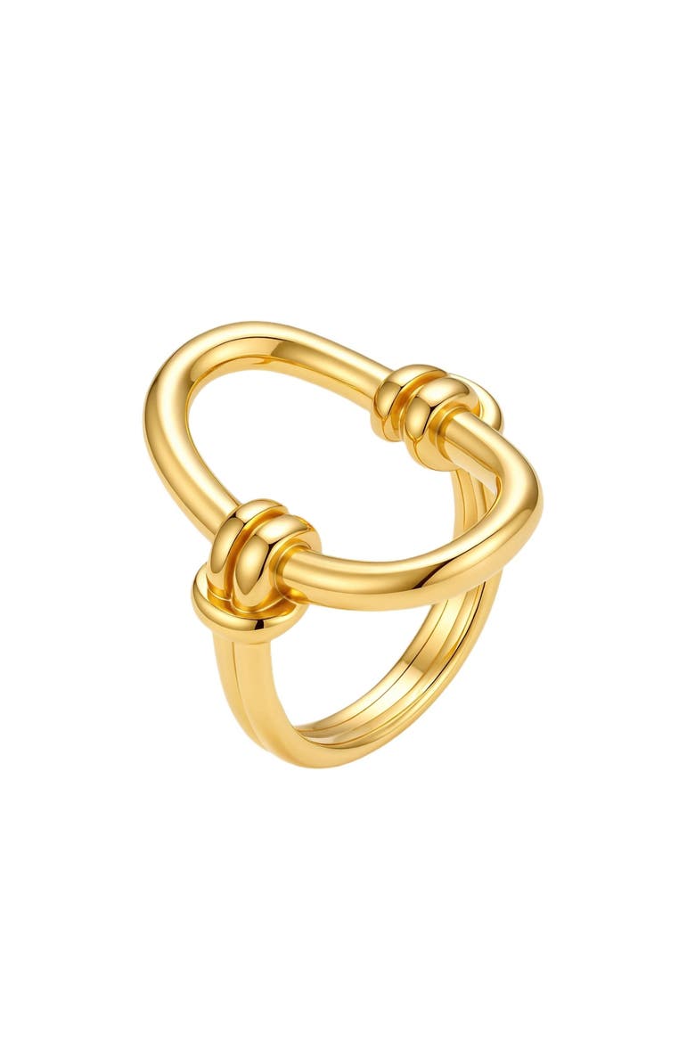 Outline Oval Statement Ring, Main, color, GOLD