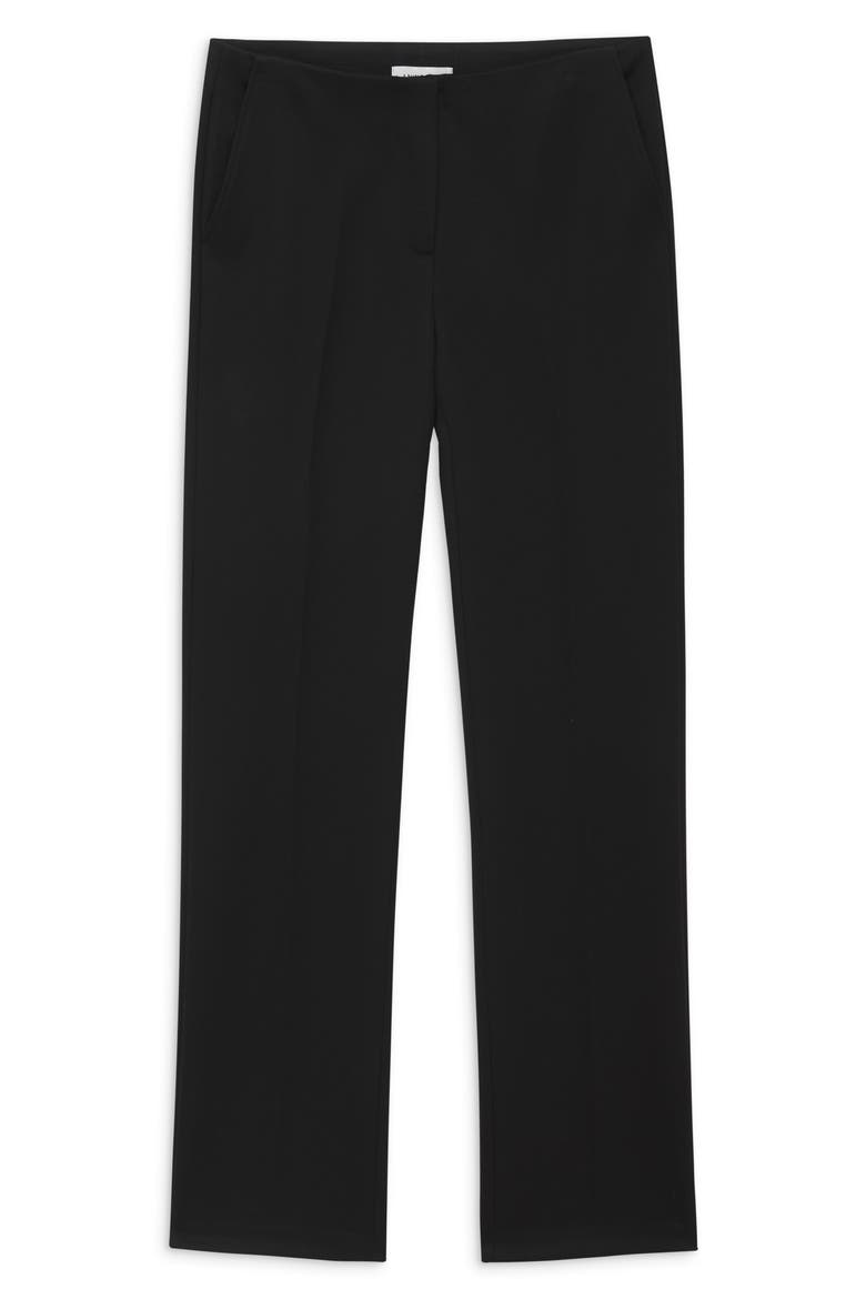 Lula Wool Straight Leg Pants, Alternate, color, BLACK