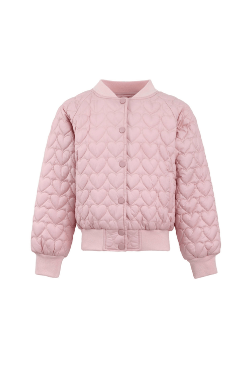 Lola + The Boys I Love You Puffer In Pink