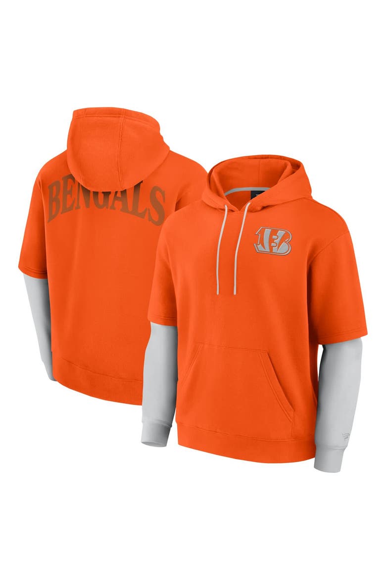 Unisex Fanatics  Orange Cincinnati Bengals Sleek Elements Pullover Hoodie, Main, color, Orange