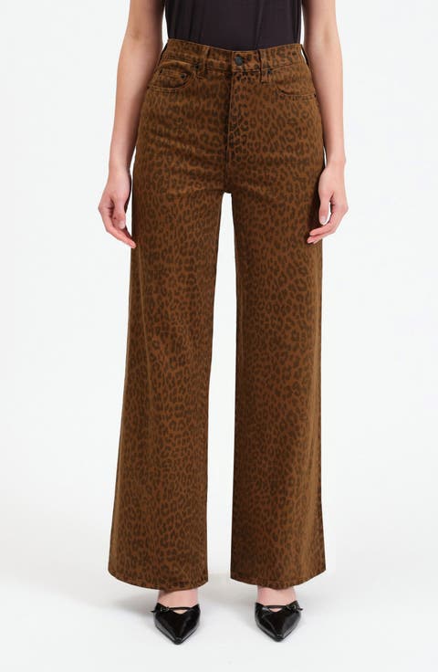 Far Out High Waist Wide Leg Jeans (Wild Cat)