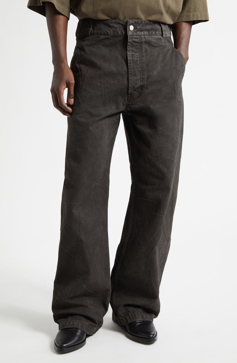 Fear of God Washed Canvas Utility Pants, Main, color, Washed Black