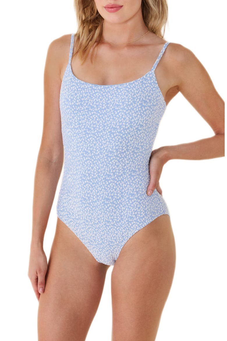 Jetties Criscross One-Piece Swimsuit, Main, color, MISTY