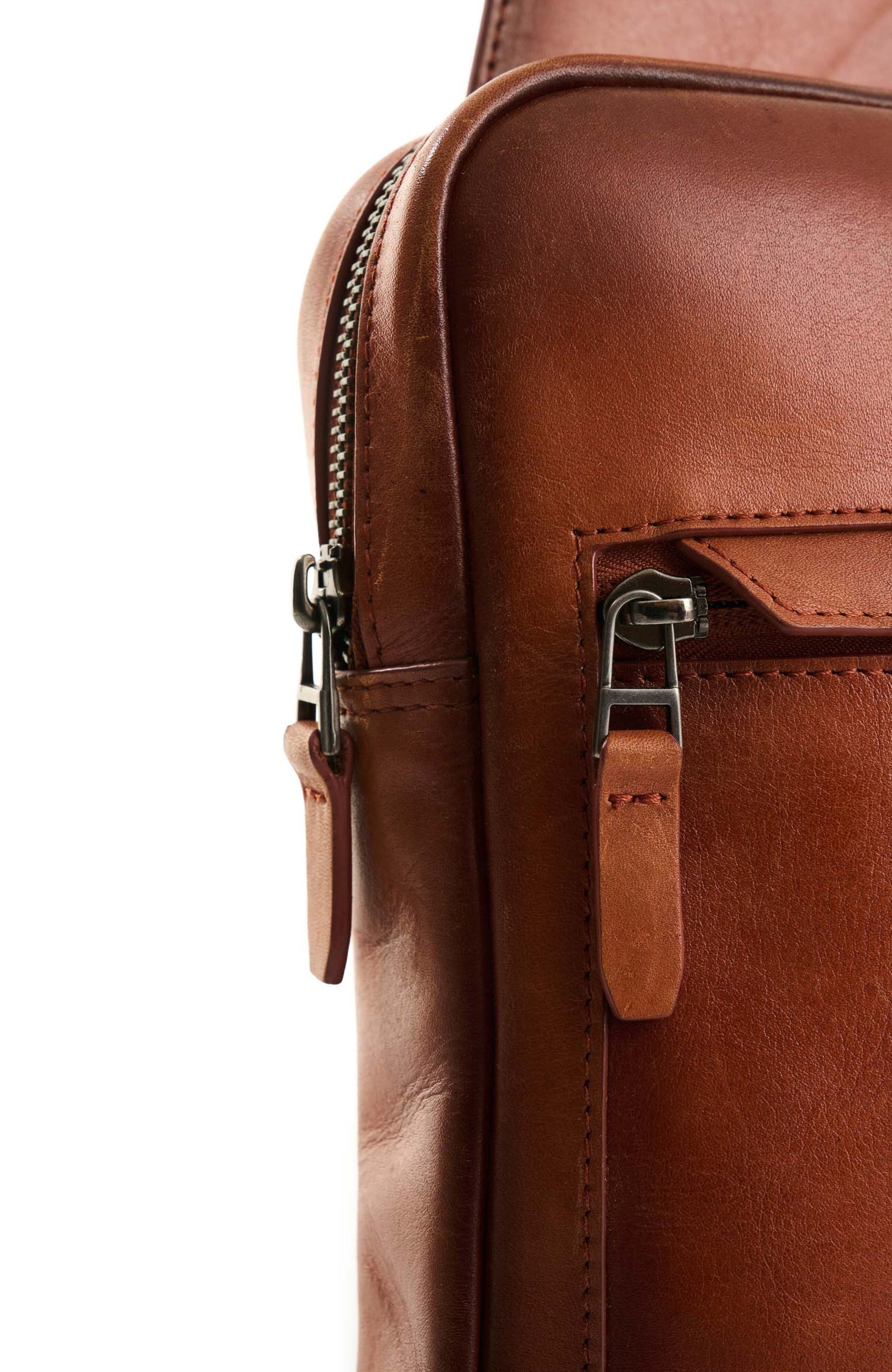 Velez Full Grain Leather Crossbody Bag Sling Shoulder Bags, Alternate, color, Brown