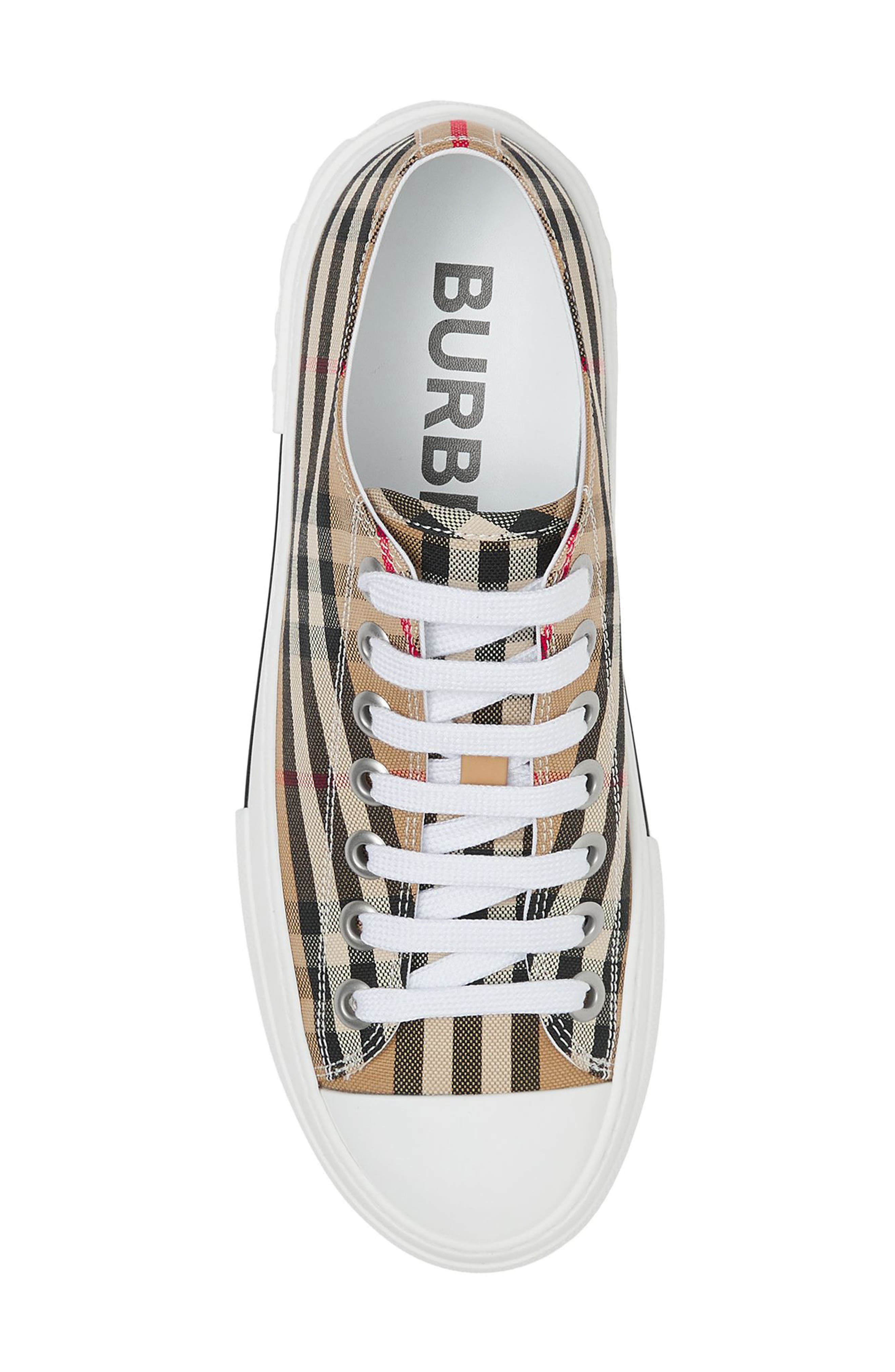 Burberry Jack Check Low Top Sneaker, Alternate, color, Archive Beige