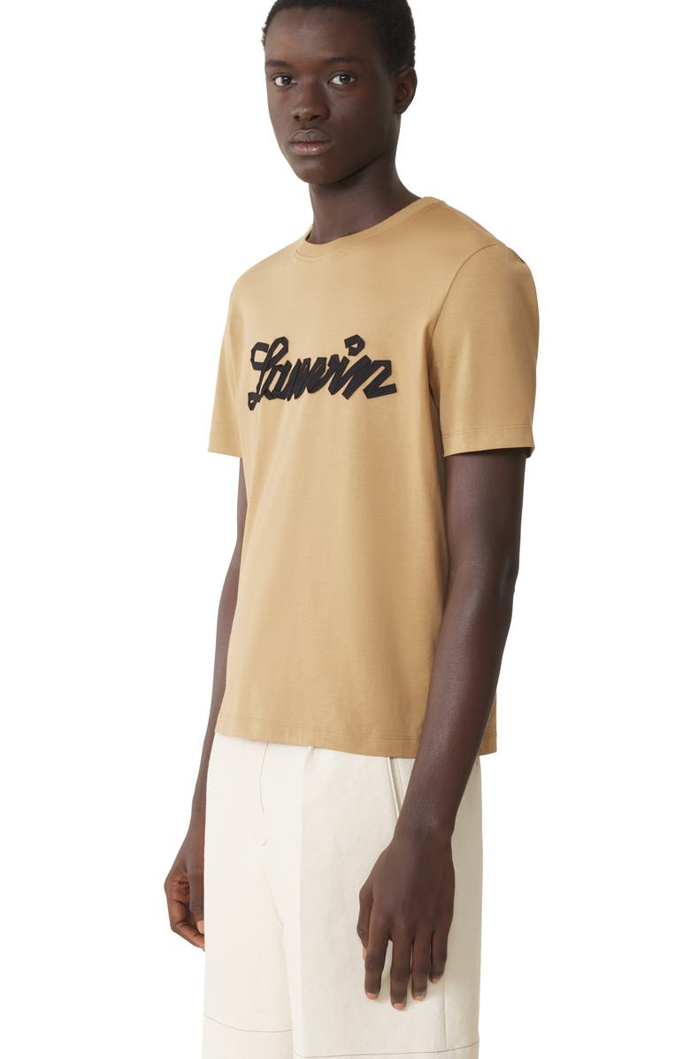 Lanvin Ribbon T-Shirt, Alternate, color, Camel