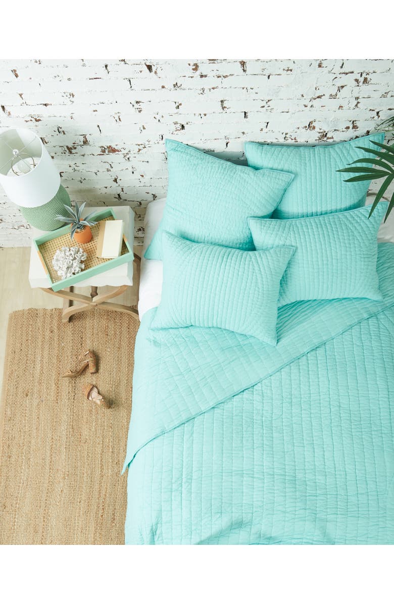 carol & frank James Cotton Euro Pillow Sham, Alternate, color, Green