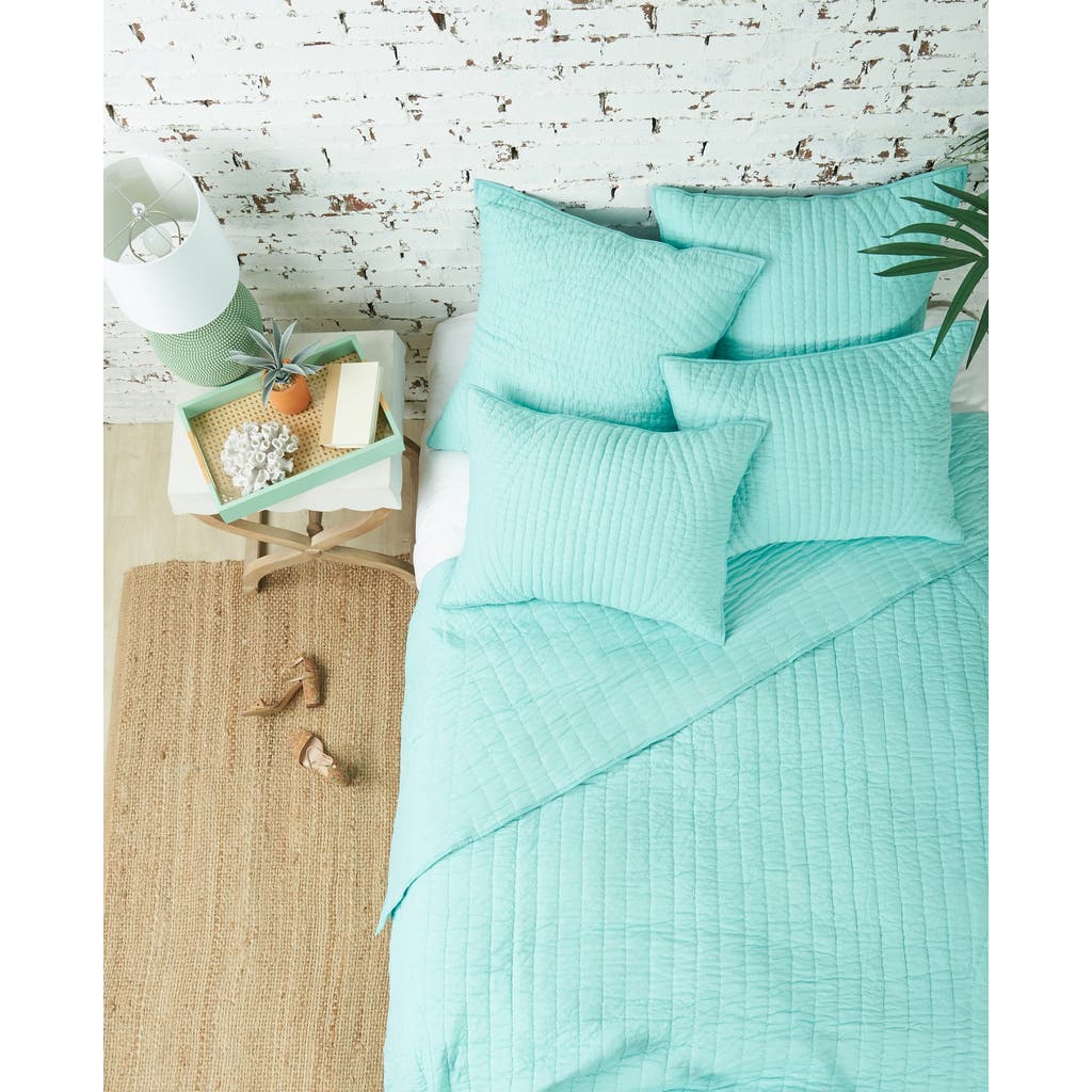 Carol & Frank James King Quilt In Blue