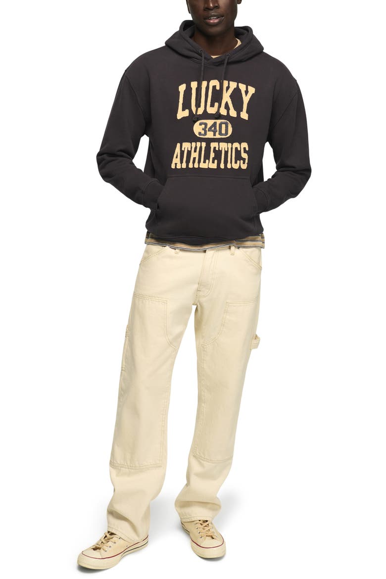 Lucky Graphic Hoodie, Alternate, color, NAVY