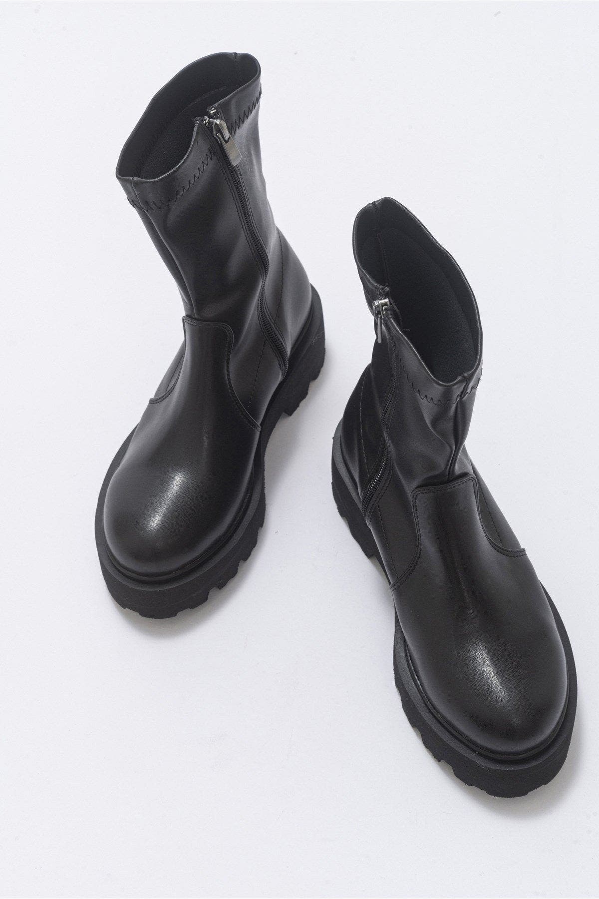 Prologue Shoes Rush Bootie, Alternate, color, Black Faux Leather