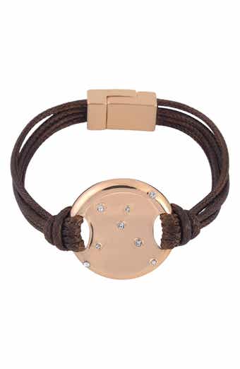 Laundry by Shelli Segal Crystal Suede Layered Bracelet