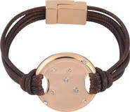 Laundry by Shelli Segal Crystal Suede Layered Bracelet