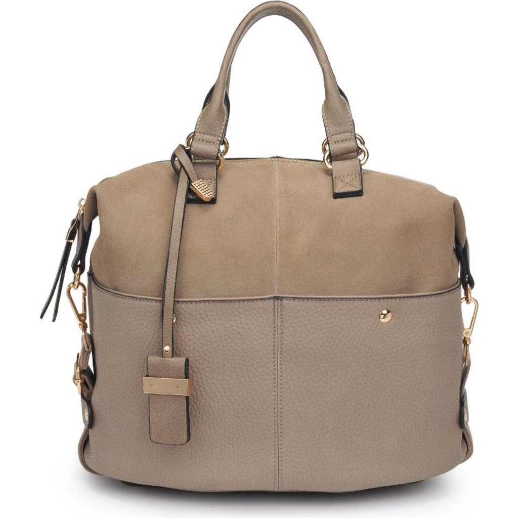 Moda Luxe London Satchel In Mushroom