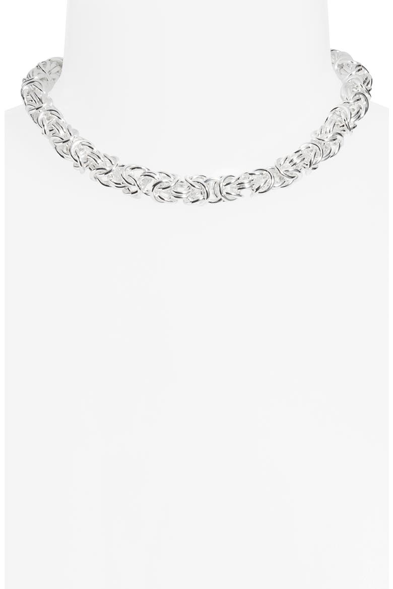Byzantine Chain Necklace, Alternate, color, SILVER