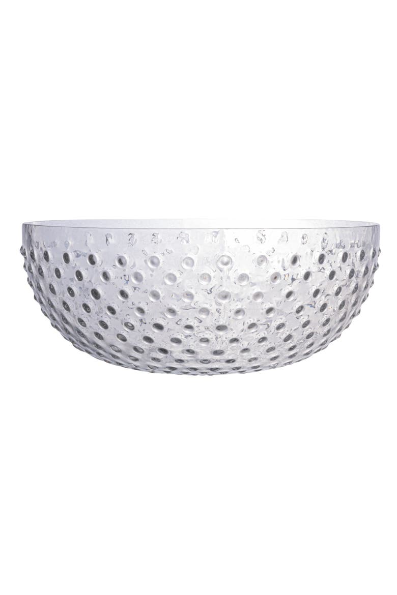 Round Glass Hobnail Serving Bowl, Clear, Alternate, color, Clear