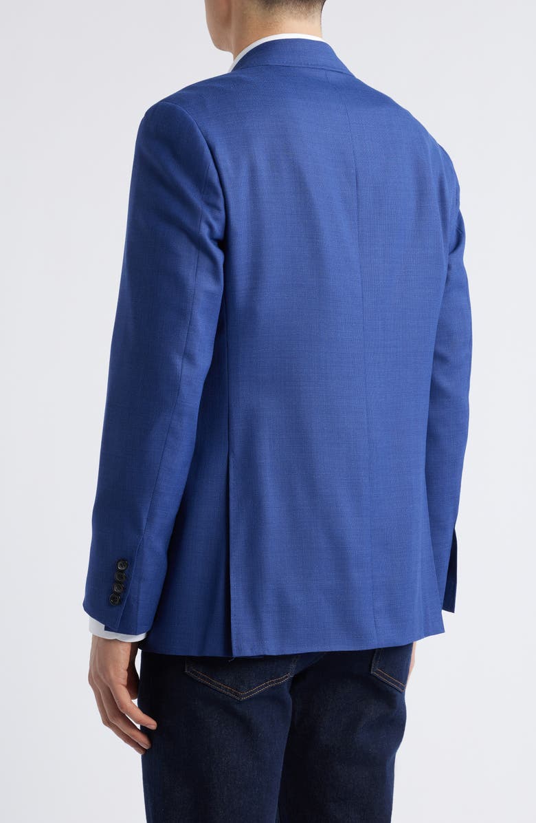 Canali Kei Trim Fit Solid Blue Impeccabile Super 130s Wool Sport Coat, Alternate, color, Bright Blue