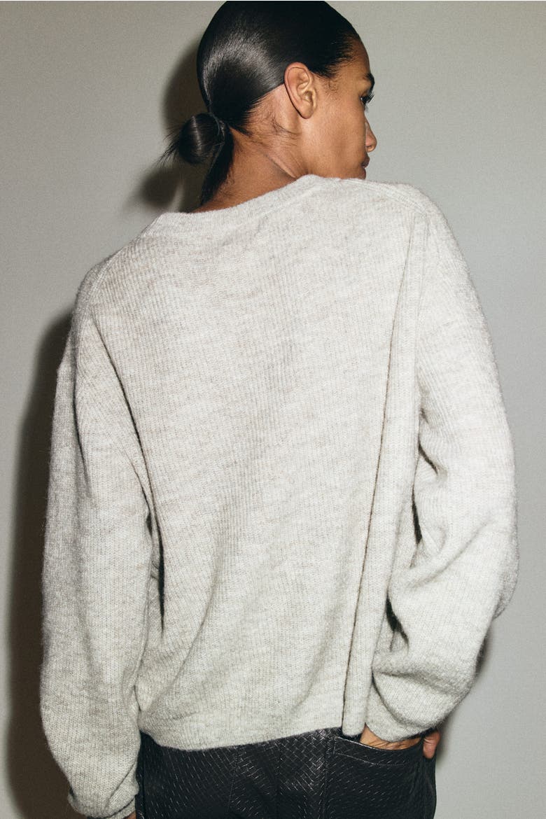 Knitted Jumper, Alternate, color, Light taupe melange