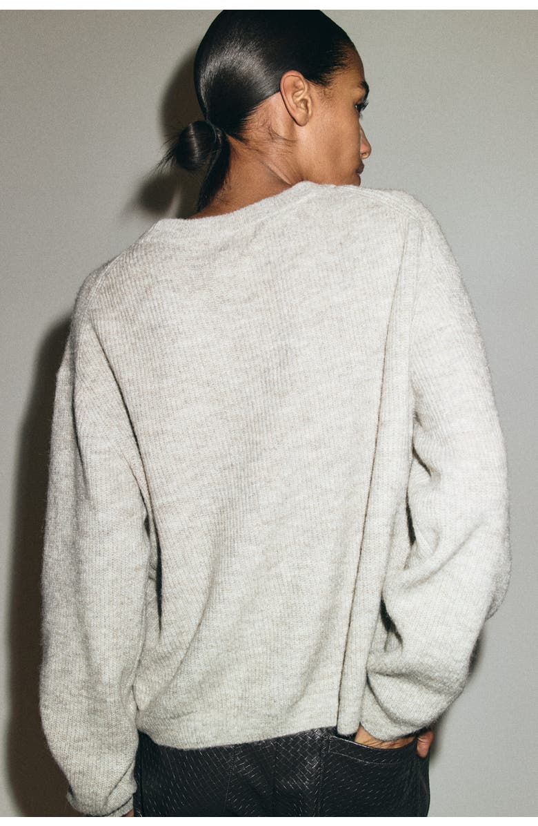 H&M Knit sweater, Alternate, color, Light Taupe Melange