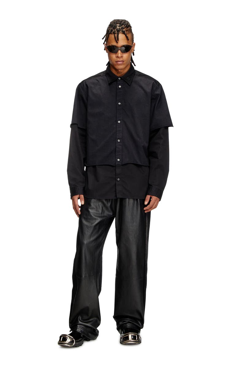 DIESEL<sup>®</sup> Gaston Button-Up Shirt, Alternate, color, Deep/ Black