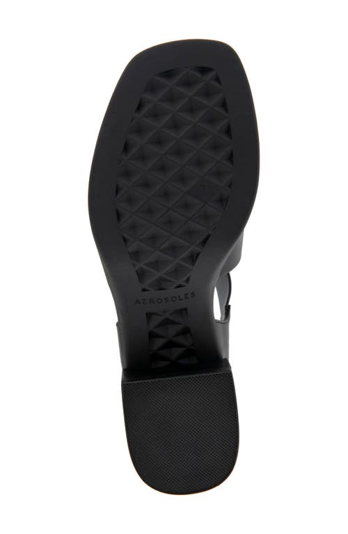 Shop Aerosoles Dapper Fisherman Sandal In Black Faux Leather