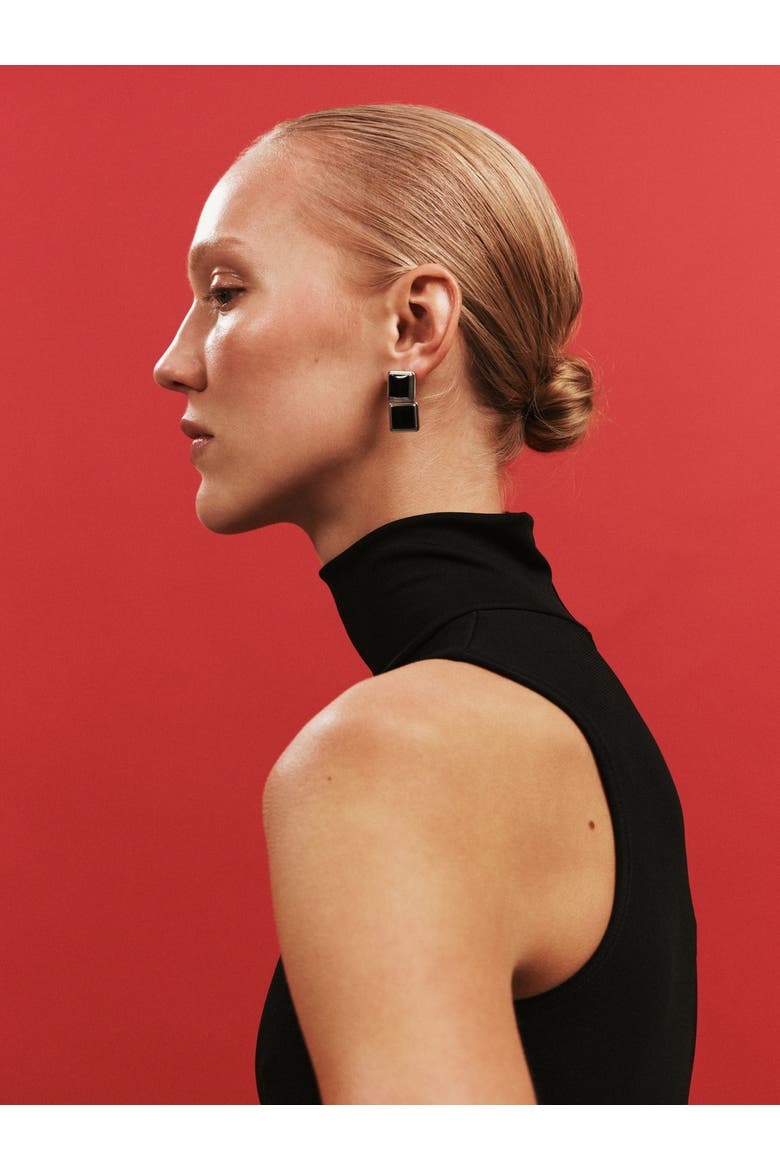 Archer Drop Earrings, Alternate, color, Silver