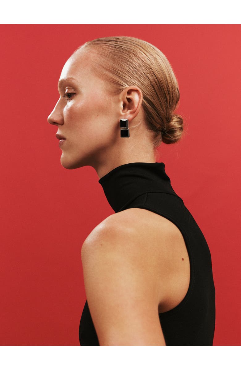 HEAVEN MAYHEM Archer Drop Earrings, Alternate, color, Silver